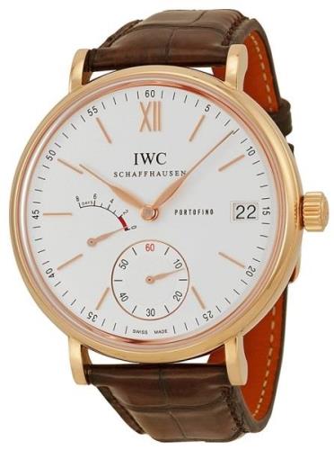 IWC Herrklocka IW510107 Portofino Silverfärgad/Läder Ø45 mm