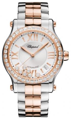 Chopard Damklocka 278559-6004 Happy Sport Silverfärgad/18 karat