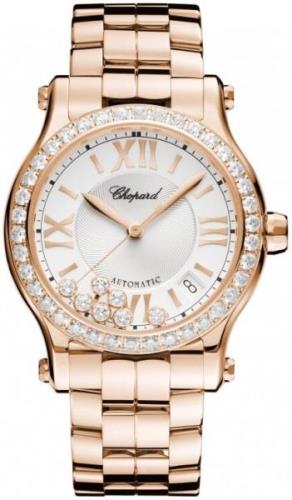 Chopard Damklocka 274808-5004 Happy Sport Silverfärgad/18 karat