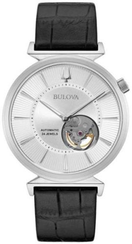 Bulova Herrklocka 96A240 Silverfärgad/Läder Ø44 mm