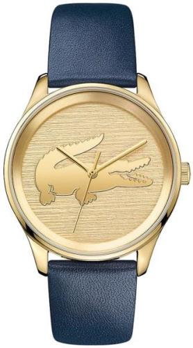 Lacoste Damklocka 2000996 Gulguldstonad/Läder Ø38 mm