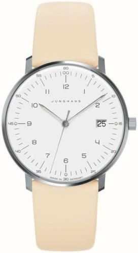 Junghans Damklocka 47/4252.02 Max Bill Vit/Läder Ø32.7 mm