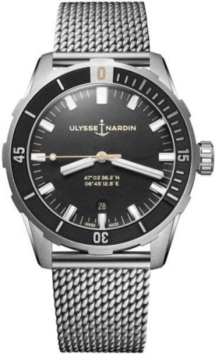 Ulysse Nardin Herrklocka 8163-175-7MIL-92 Diver Svart/Stål Ø42 mm