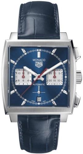 TAG Heuer Herrklocka CBL2111.FC6453 Monaco Blå/Läder