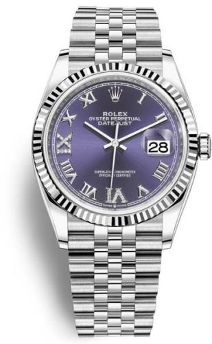 Rolex Herrklocka 126234-0021 Datejust 36 Lila/Stål Ø36 mm