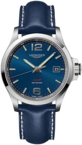 Longines Herrklocka L3.726.4.96.0 Conquest V.H.P. Blå/Läder Ø43 mm