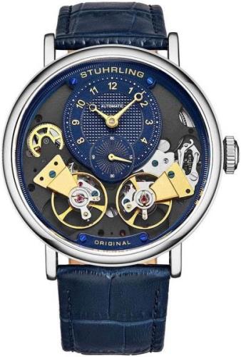 Stührling Original Herrklocka 3981.2 Legacy Blå/Läder Ø43 mm