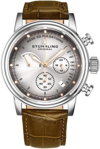 Stührling Original Herrklocka 895.01 Chronopulse Grå/Läder Ø42 mm