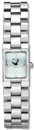 Bulova Damklocka 96L70 Vit/Stål Ø20 mm