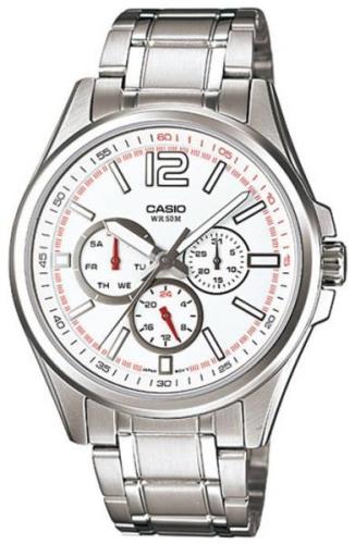 Casio Herrklocka MTP-1355D-7AVEF Collection Vit/Stål Ø41.6 mm