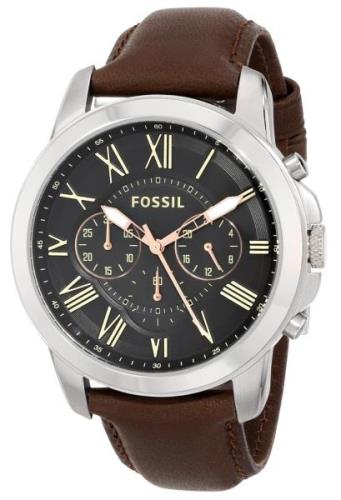 Fossil Herrklocka FS4813 Dress Svart/Läder Ø44 mm