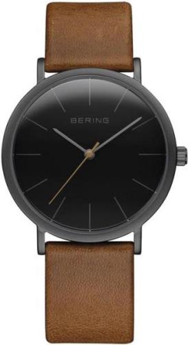 Bering Damklocka 13436-522 Svart/Läder Ø36 mm