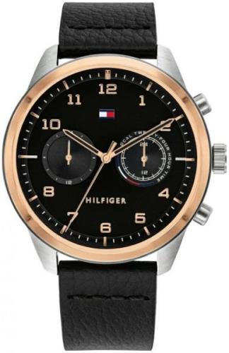 Tommy Hilfiger Herrklocka 1791786 Patrick Svart/Läder Ø44 mm