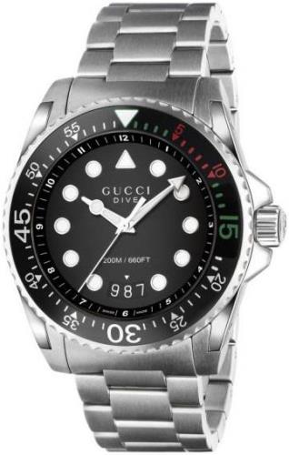 Gucci Herrklocka YA136208A Dive Svart/Stål Ø45 mm