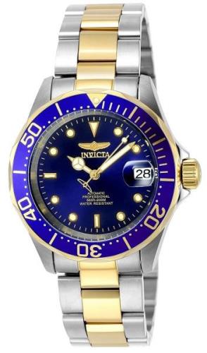 Invicta Damklocka 8942 Pro Diver Blå/Gulguldtonat stål Ø23 mm