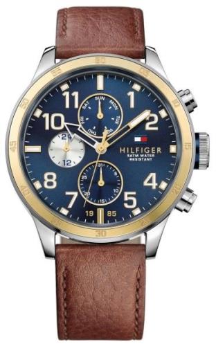 Tommy Hilfiger Herrklocka 1791137 Trent Blå/Läder Ø46 mm