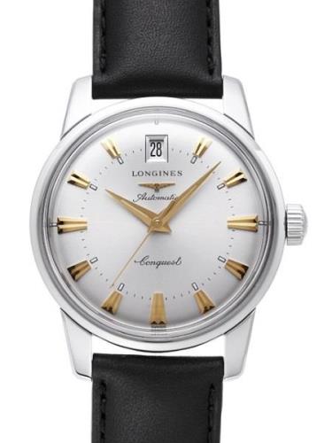 Longines Herrklocka L1.611.4.75.2 Heritage Silverfärgad/Läder Ø35