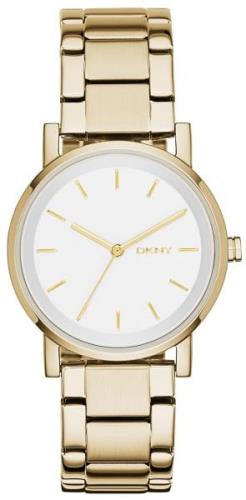 DKNY Damklocka NY2343 Soho Vit/Gulguldtonat stål Ø34 mm