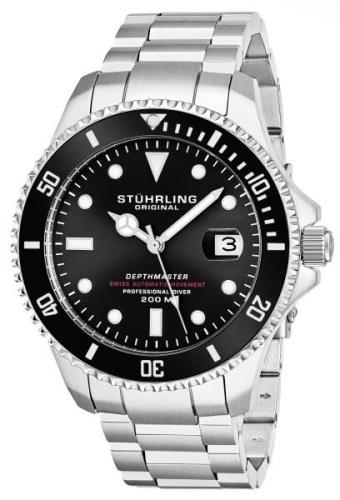 Stührling Original Herrklocka 883.01 Aquadiver Svart/Stål Ø42 mm