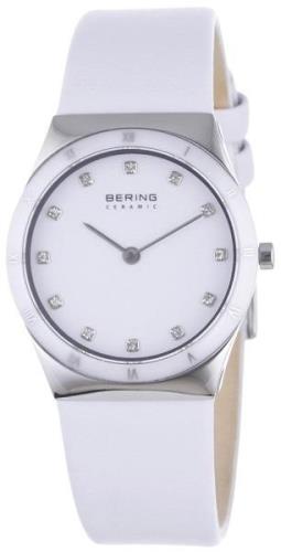 Bering Damklocka 32230-684 Ceramic Vit/Läder Ø30 mm