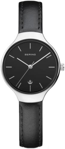 Bering Damklocka 13328-402 Classic Svart/Läder Ø28 mm