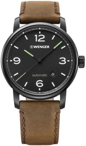 Wenger Herrklocka 01.1746.102 Svart/Läder Ø42 mm