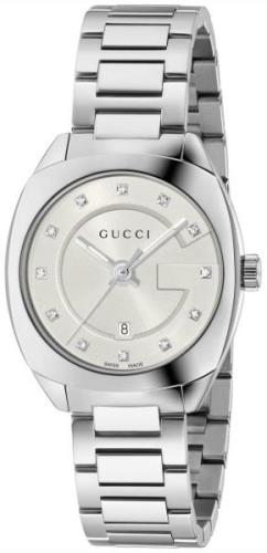 Gucci Damklocka YA142504 Vit/Stål Ø30 mm