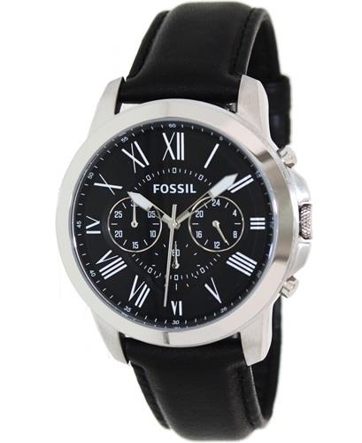 Fossil Herrklocka FS4812 Grant Svart/Läder Ø45 mm