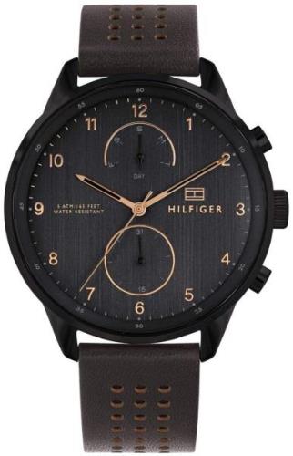 Tommy Hilfiger Herrklocka 1791577 Chase Svart/Läder Ø44 mm