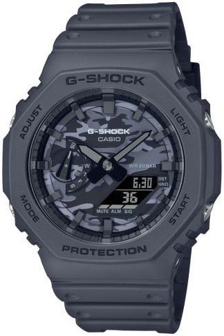 Casio Herrklocka GA-2100CA-8AER G-Shock Grå/Resinplast Ø45.4 mm