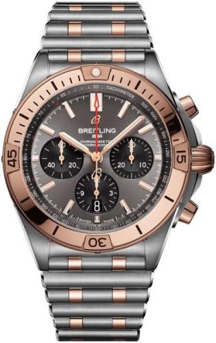 Breitling Herrklocka UB0134101B1U1 Chronomat B01 42 Grå/18 karat