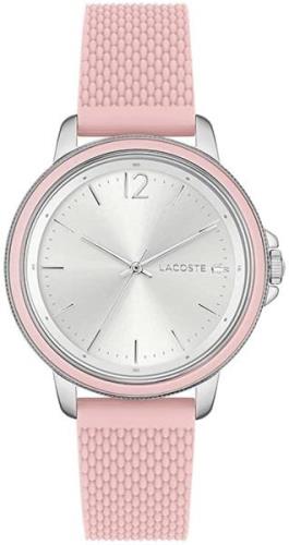 Lacoste Damklocka 2001201 Slice Silverfärgad/Gummi Ø38 mm