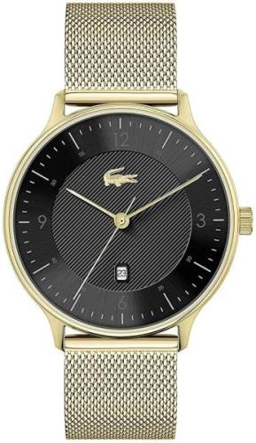 Lacoste Herrklocka 2011138 Club Svart/Gulguldtonat stål Ø42 mm