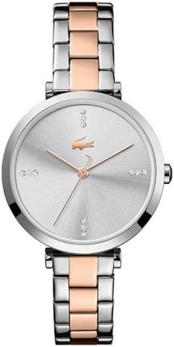 Lacoste Damklocka 2001143 Silverfärgad/Roséguldstonat stål Ø32 mm