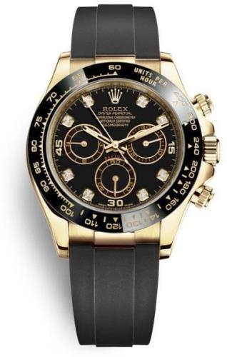 Rolex Herrklocka 116518LN-0046 Cosmograph Daytona Svart/Gummi Ø40 mm