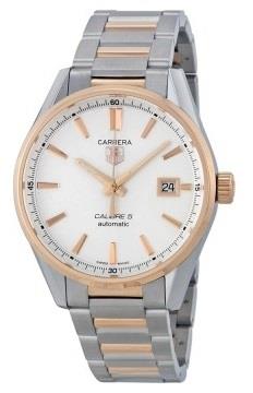 TAG Heuer Herrklocka WAR215D.BD0784 Carrera Vit/Roséguldstonat stål