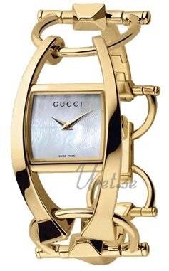 Gucci Damklocka YA123504 Chiodo Vit/18 karat gult guld 23x21 mm