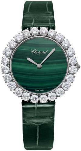 Chopard Damklocka 13A419-1601 Diamond Hour Grön/Läder Ø35.75 mm