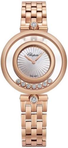 Chopard Damklocka 209426-5002 Happy Diamonds Silverfärgad/18 karat