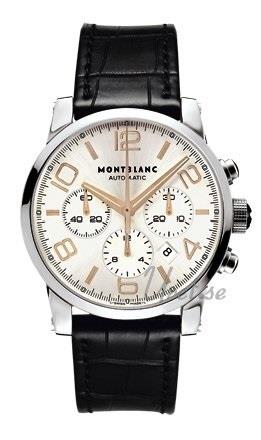 Montblanc Herrklocka 101549 Timewalker Chronograph Vit/Läder Ø43 mm