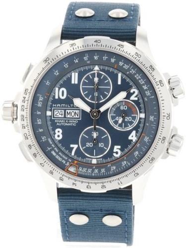 Hamilton Herrklocka H77906940 Khaki Aviation Blå/Läder Ø45 mm