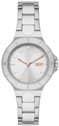 DKNY Damklocka NY6641 Chambers Vit/Stål Ø34 mm