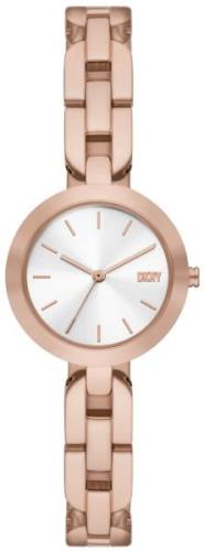 DKNY Damklocka NY6628 City Link Vit/Roséguldstonat stål Ø26 mm