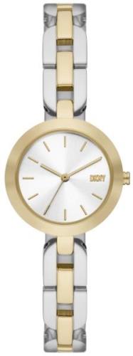 DKNY Damklocka NY6627 City Link Vit/Guldtonat stål Ø26 mm