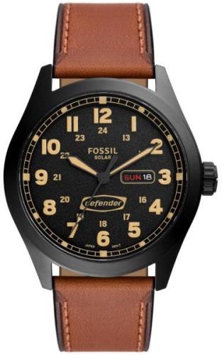 Fossil Herrklocka FS5978 Defender Svart/Läder Ø46 mm