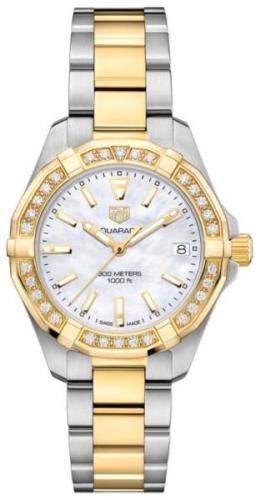 TAG Heuer Damklocka WBD1321.BB0320 Aquaracer Lady Vit/18 karat gult