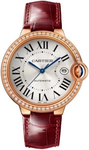 Cartier Herrklocka WJBB0056 Ballon Bleu De Silverfärgad/Läder Ø40