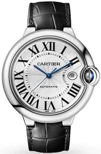 Cartier Herrklocka WSBB0026 Ballon Bleu De Silverfärgad/Läder Ø42