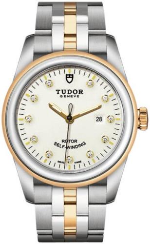 Tudor Damklocka M53003-0066 Glamour Date Vit/Gulguldtonat stål Ø31