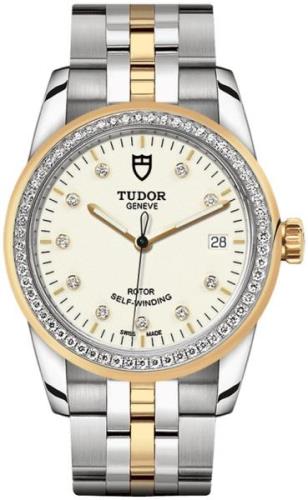 Tudor M55023-0082 Glamour Date Vit/Gulguldtonat stål Ø36 mm